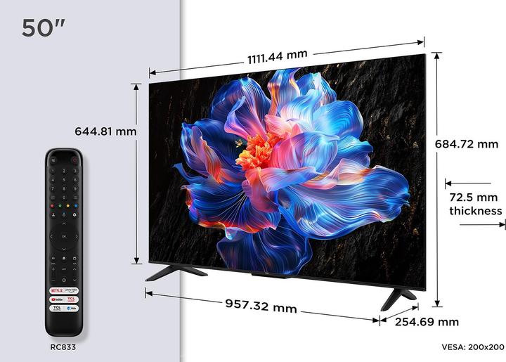 Actual product image TCL 50V6C 126 cm (50) (50", LED, 4K, 2025)