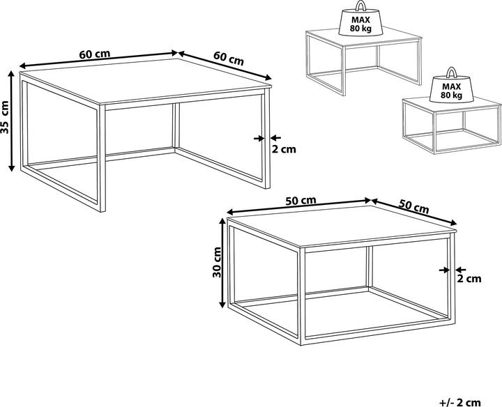 Actual product image Beliani Brea (50 x 50 x 30 cm, 60x60x35)