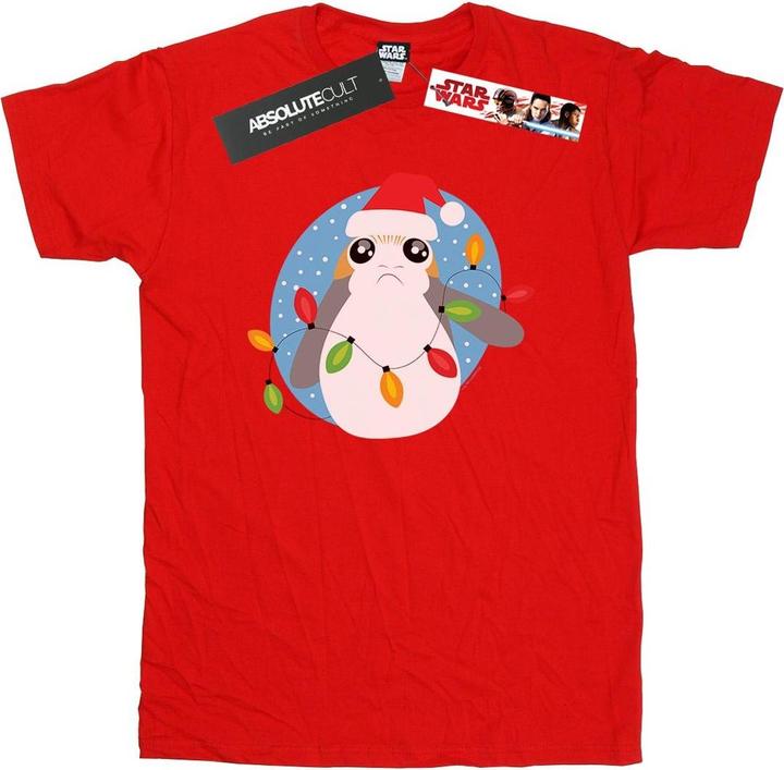 Produktbild Star Wars The Last Jedi Porg Christmas Lights TShirt (S)