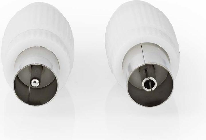 Actual product image Nedis Plug IEC (coaxial) Mach o + Socket - straight 2 ON (Antenna cable)