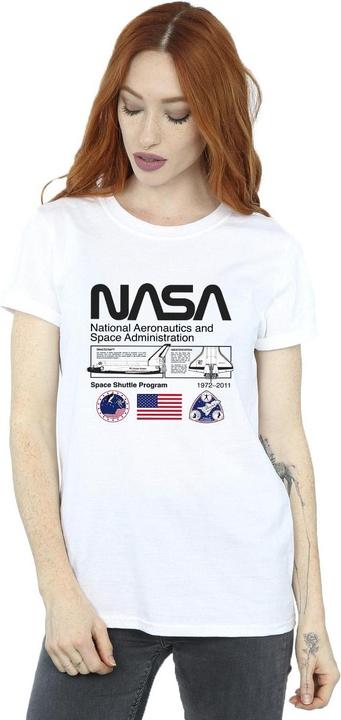 Actual product image Nasa Womens/Ladies Space Admin Cotton Boyfriend T-Shirt (XL)