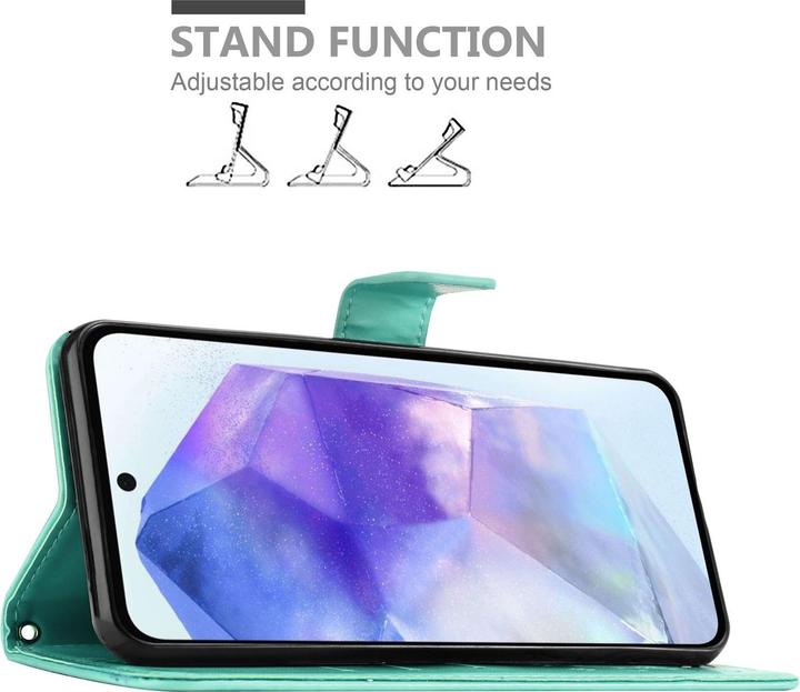 Produktbild Cadorabo Hülle für Samsung Galaxy A55 mit Blumen Muster (Samsung Galaxy A55)