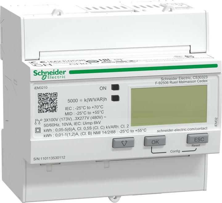 Schneider Electric iEM3210 Energy Meter CT Pulse MID