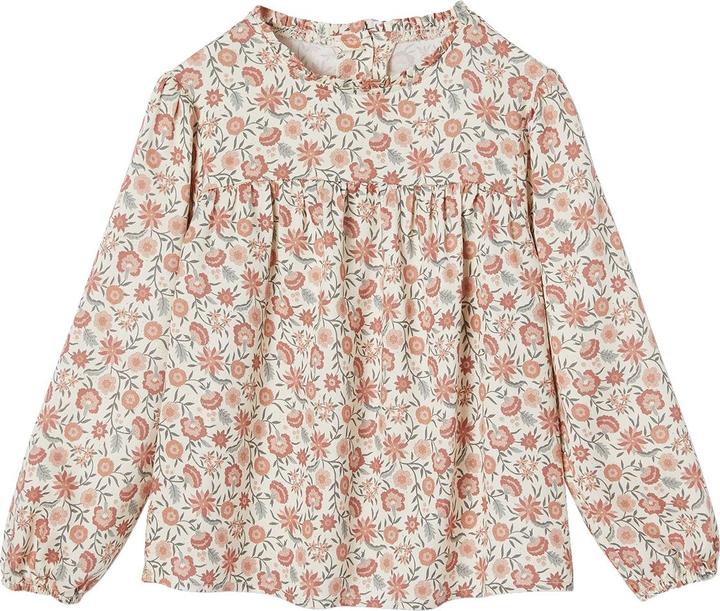 Actual product image Vertbaudet Girls' blouse with floral pattern (158)
