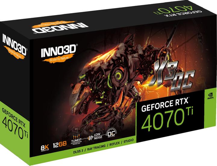 Produktbild Inno3D Geforce RTX 4070 Ti X3 OC - 12 GB GDDR6X, 1 x HDMI, 3 x DP (12 GB)