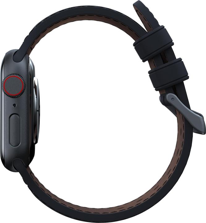 Actual product image Njord Vindur Watch Strap for Apple Watch 44/45mm (45 mm, Vegan Leather, Stainless steel fastener, Salmon leather)