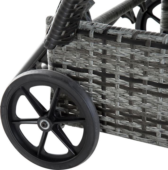 Produktbild Outsunny Rattan-Gartenliege als 3-teiliges Set (200 cm)