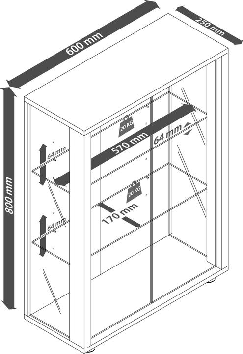 Actual product image VCM Udina (60 x 25 x 80 cm)