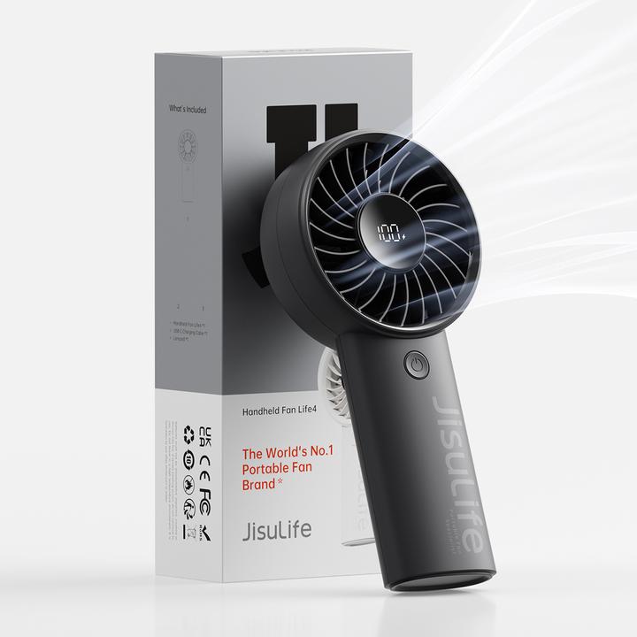 Actual product image Jisulife Handheld Fan Life4 (5000mAh) black