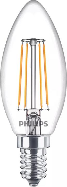 Actual product image Philips LED lamp E14 set of 4 40W 2700K filament candle shape (E14, 4.30 W, 470 lm, 4 x, F)
