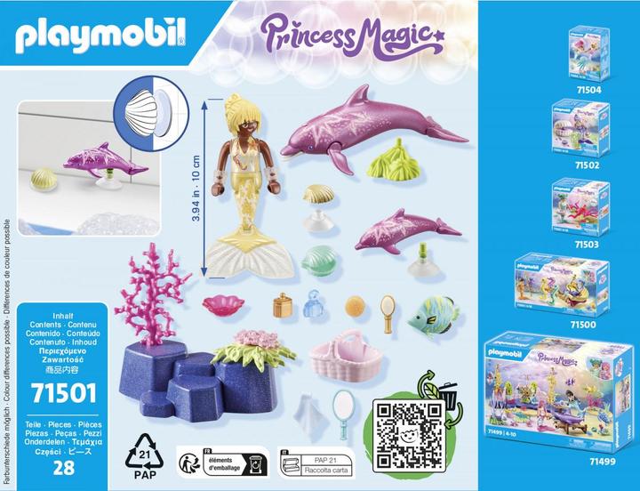 Produktbild Playmobil Meerjungfrau mit Delfinen (71501, Playmobil Princess Magic)