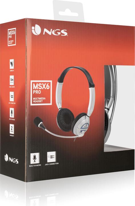 Immagine prodotto NGS MSX6 PRO Cuffie ad archetto cablate chiamate/musica Nero (Cablato)