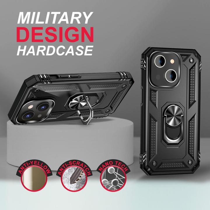 Actual product image Nalia Shockproof Military Style Ring Cover (Apple iPhone 14)
