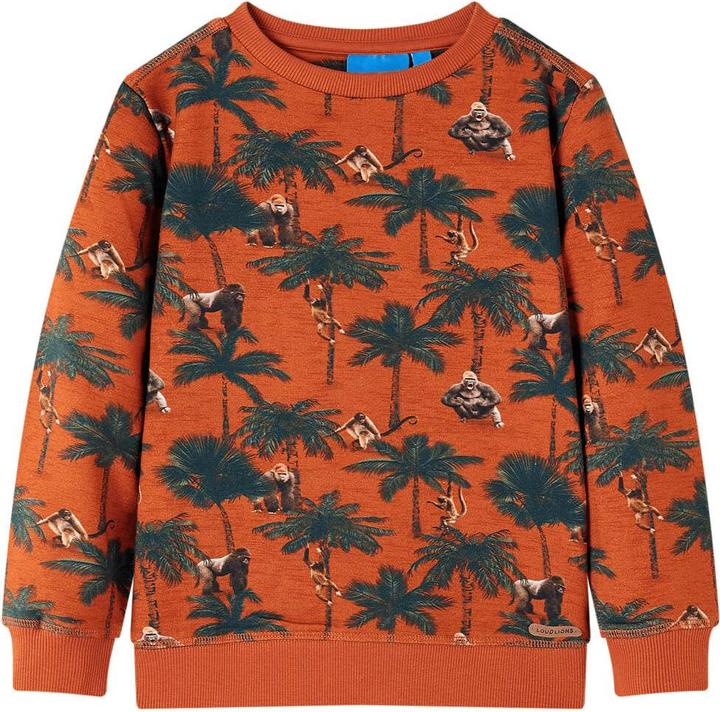 Actual product image VidaXL Children's sweatshirt light rust brown 128,Material: 95 (128)