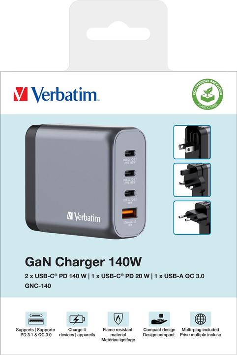 Immagine prodotto Verbatim GNC-140 GaN Charger (140 W)