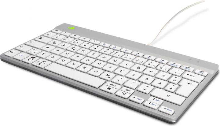 Actual product image R-Go Tools R-Go Compact Break ergonomic keyboard QWERTZ (DE), wired, white (DE, Cable)
