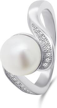 Brilio Silver - Charming silver ring with real pearl RI061W - Circuit: 56 mm (56)
