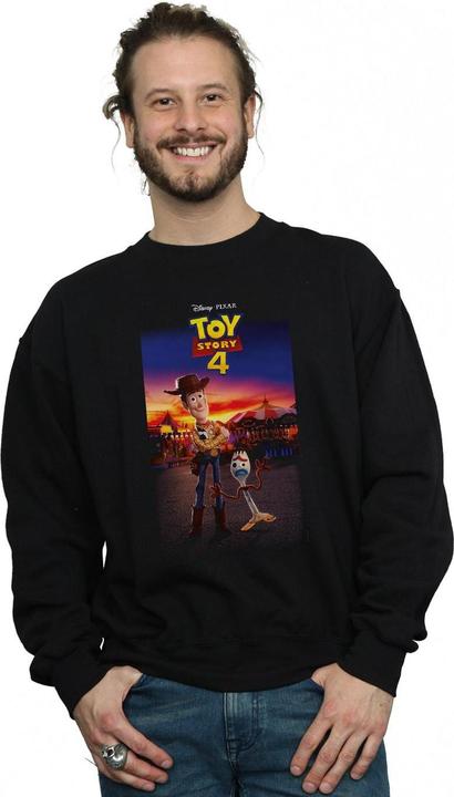 Actual product image Disney Mens Toy Story 4 Woody And Forky Poster Sweatshirt (M)