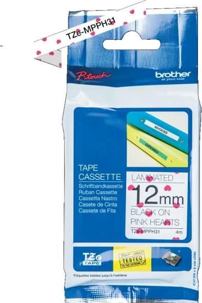 Brother Tze-Mpph31 (1.20 cm, Rose, Black, White)