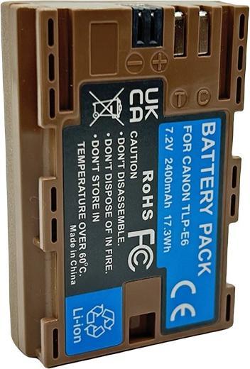 Actual product image Acconic Battery with USB-C input for Canon LP-E6 LPE6 EOS 60D 70D 5D 6D 7D Mark III (Camera battery)