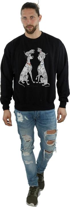 Actual product image Disney Mens 101 Dalmatians Classic Pongo And Perdita Sweatshirt (L)