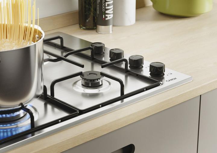 Image du produit Candy Smart CHW6LBX/4U Edelstahl Integriert 60 cm Gaskochfeld 4 Zone(n)