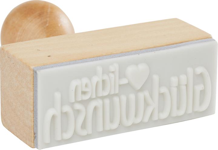 Image du produit Meyco Tampon en bois "Félicitations", env. 55x20mm