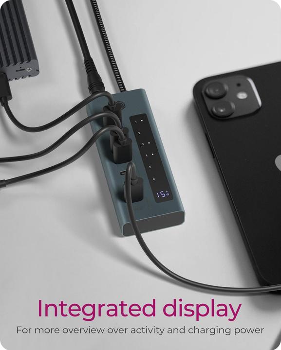 Actual product image Icy Box IB-HUB1457-C31 (USB-C, 7 Ports)
