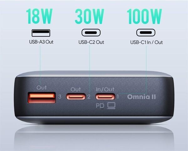 Immagine prodotto Aukey SprintX (20000 mAh, 65 W, 74 Wh)