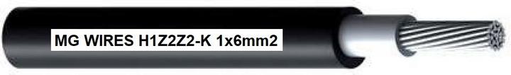 Produktbild No Name Photovoltaikkabel // MG Drähte // 1x6mm2 0 6/1kV schwarz H1Z2Z2-K-6mm2 BK Paket 100m