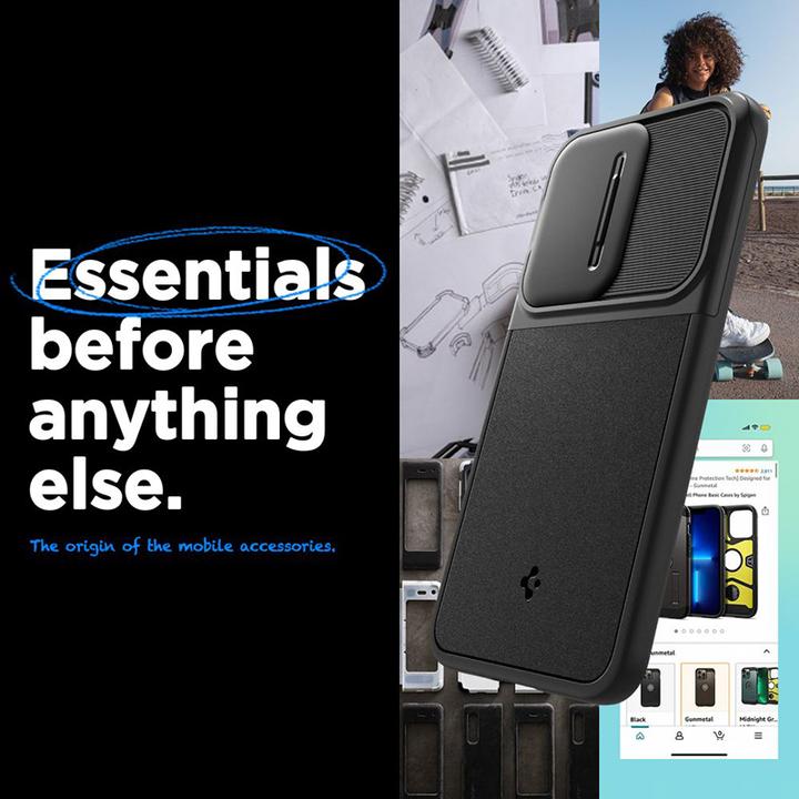 Produktbild Spigen Optik Armor Hülle für Samsung Galaxy A55 5G - Schwarz (Samsung Galaxy A55)