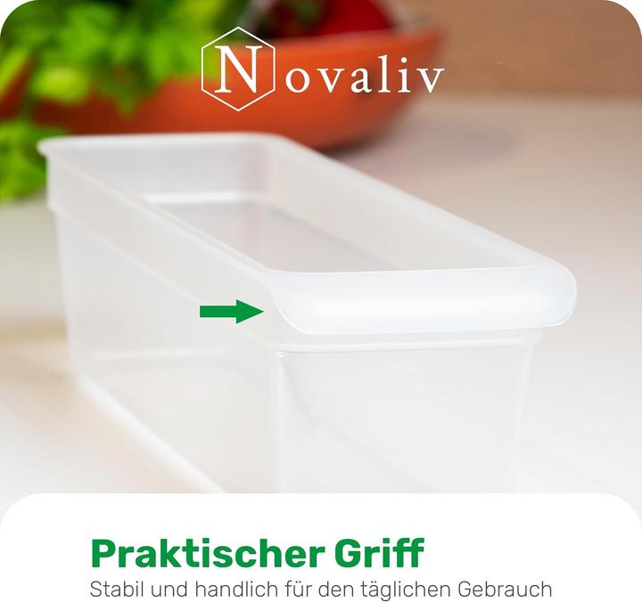 Produktbild Novaliv 6X Kühlschrank Organizer 30,5 x 7,5 x 22 cm BPA-frei Küchenordnung Made in Germany Kühlschra