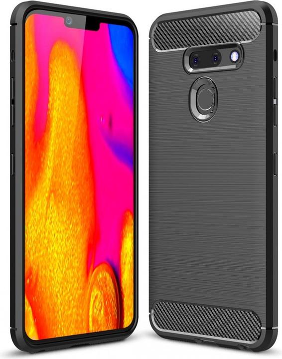 Actual product image Screenguard LG G8 ThinQ Cover Carbon Brushed Soft TPU (G8 ThinQ)