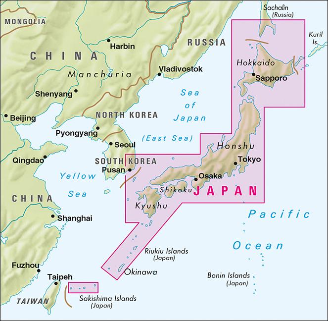 Actual product image Map Japan 1 : 1 500 000
