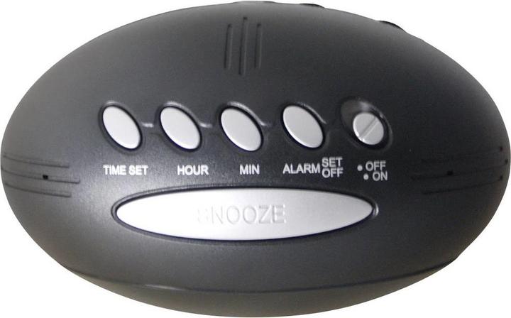 Actual product image Conrad Components Quartz alarm clock 1558319 Black