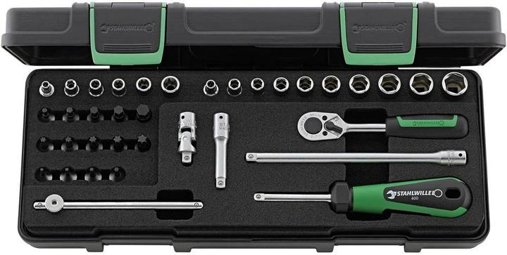 Actual product image Stahlwille Socket wrench set 1/4 (6.3 mm (13 mm, 8 mm, 10 mm, 11 mm, 7 mm, 12 mm, 6 mm, 9 mm, 5 mm)