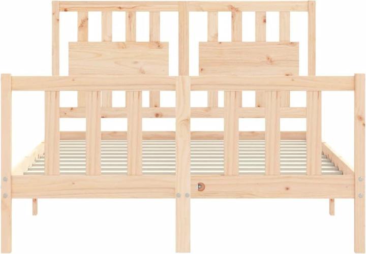 Produktbild VidaXL Massivholzbett mit Kopfteil 4FT6 Double (135 x 190 cm)