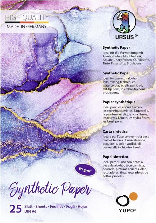 Ursus Malblock Yupo Synthetik, A6, 25 Blatt (A6)