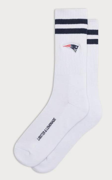 Lobster & Lemonade New England Patriots Stripes Sport Socks white 41-46 (41 - 46)