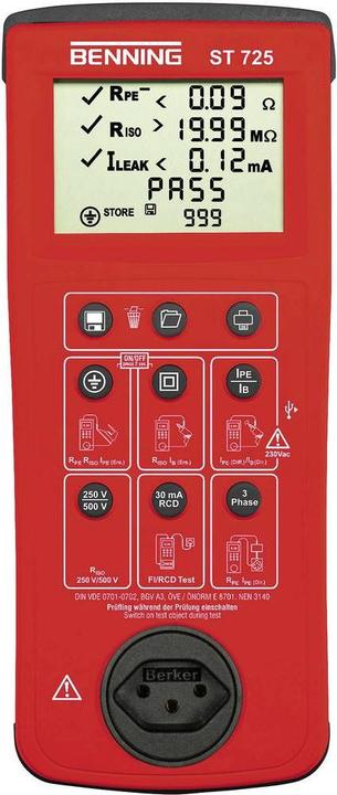 Benning Device tester ST 725 CH (CAT II 300V)