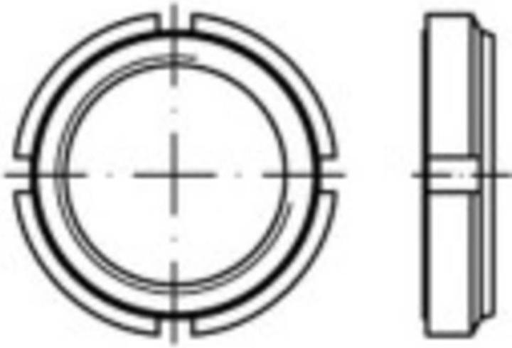 Produktbild Toolcraft Nutmuttern M35 7 mm Stahl galv (M35)
