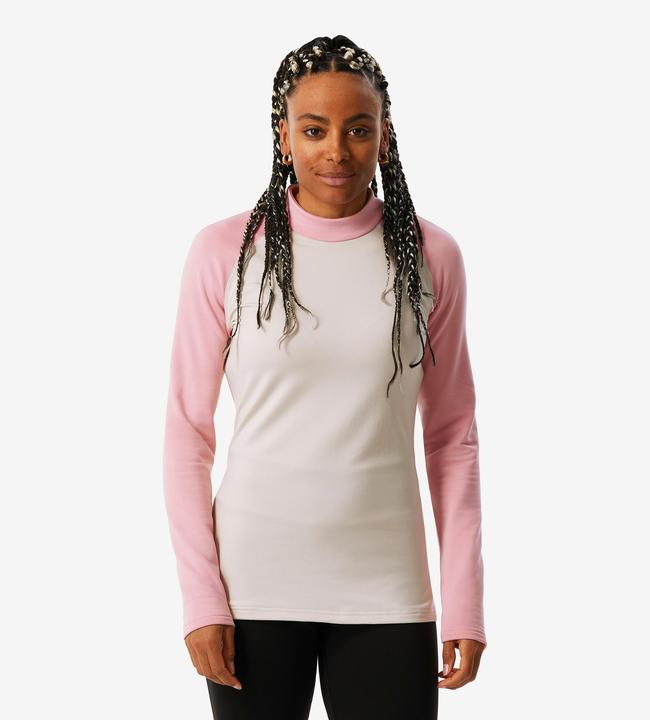Wedze Skiunterwäsche Funktionsshirt Damen - BL500 beige/rosa (L)