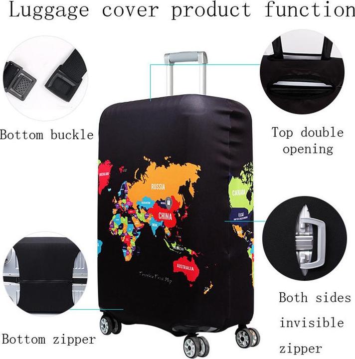 Actual product image JTI Cover for suitcases, countries - size L (Case)