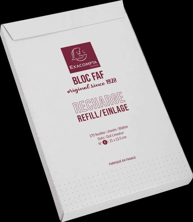Image du produit Exacompta RECHARGE FAF n°4 21x13,5cm 170p. DOTS - (Pointillés)