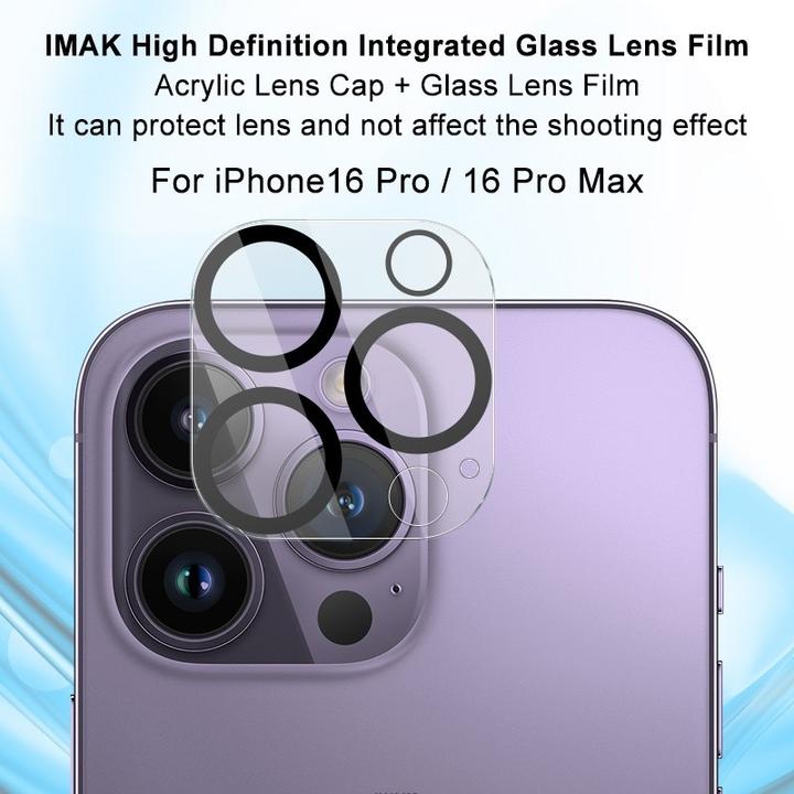 Immagine prodotto Imak iPhone 16 Pro / 16 Pro Max - Fotocamera in vetro blindato (1 Pezzo/i, Apple iPhone 16 Pro Max)