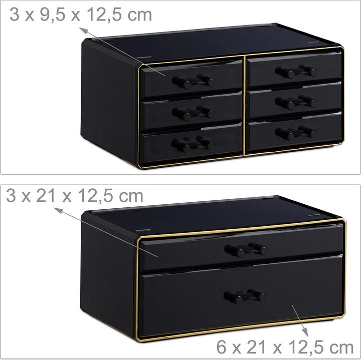 Actual product image Relaxdays Makeup Organizer with 8 Drawers