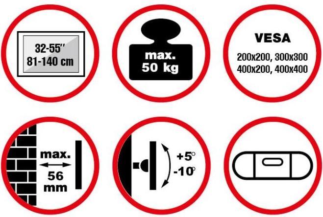 Actual product image Reflecta PLANO Flat 55-4040T (Wall, 55", 50 kg)