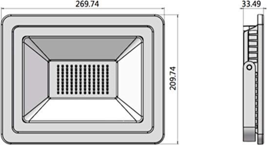 Produktbild Lumina Swiss Slim LED Flutlicht 100W tages-weiss 4000K (9200 lm, IP65)