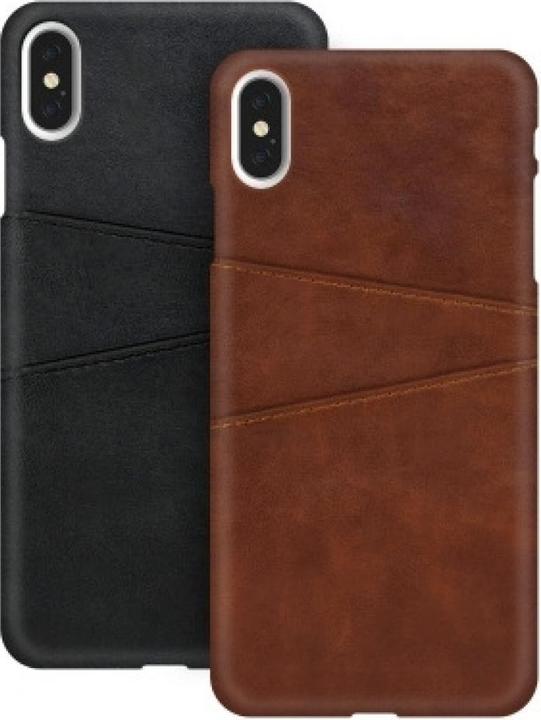 Produktbild Screenguard Apple iPhone XS CardCaddy Leder Backcase mit Kartenfächern (Apple iPhone XS)