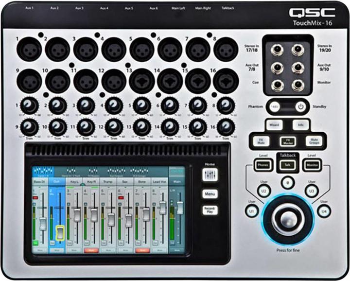 QSC Digital mixing console TOUCHMIX 16 Number of channels (Studio- and Livemixer)